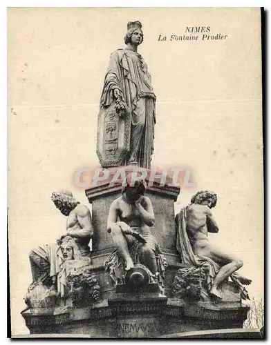 Ansichtskarte AK Nimes la Fontaine Pradier