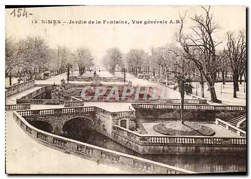 Ansichtskarte AK Nimes Jardin de la Fontaine vue generale