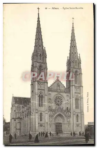 Cartes postales Nimes Eglise Saint Baudile