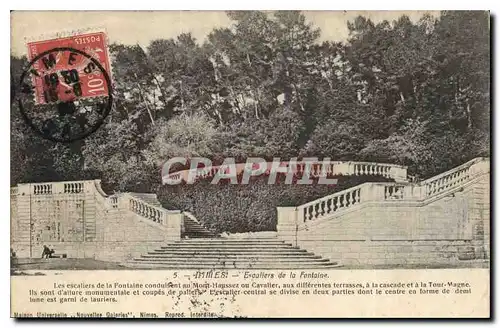 Cartes postales Nimes Escaliers de la Fontaine