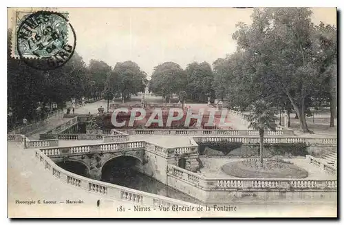 Cartes postales Nimes vue generale de la Fontaine