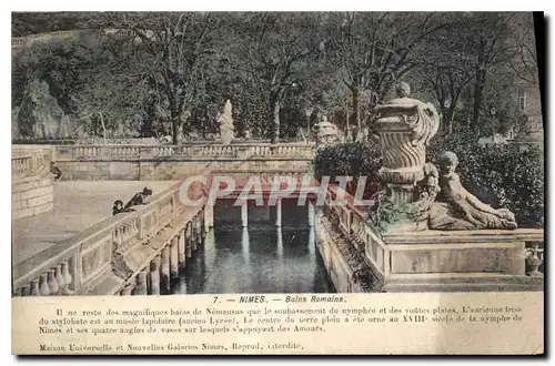 Cartes postales Nimes Bains Romains