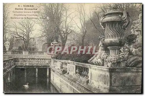 Cartes postales Nimes Bains Romains