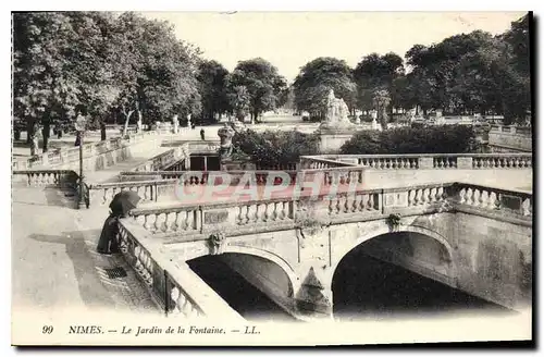 Cartes postales Nimes le Jardin de la Fontaine