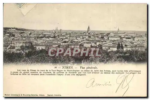 Cartes postales Nimes vue generale