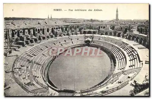 Ansichtskarte AK Nimes vue interieure des Arenes