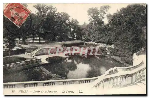 Cartes postales Nimes Jardin de la Fontaine la Source