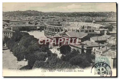 Cartes postales Nimes Vue d'ensemble des Arenes