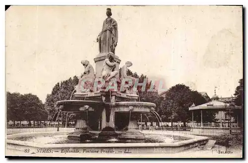 Cartes postales Nimes Esplanade Fontaine Pradier