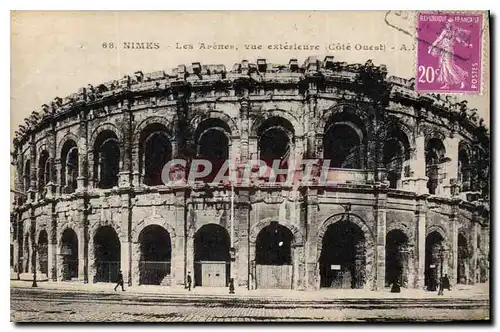 Cartes postales Nimes Les Arenes vue exterieure Cote Ouest