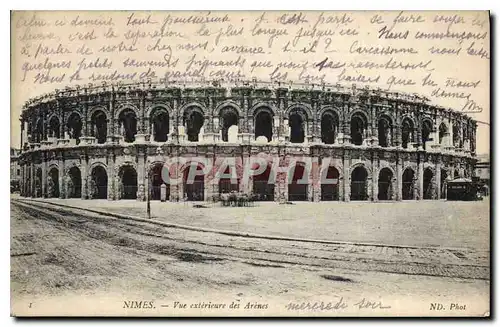 Ansichtskarte AK Nimes vue exterieure des Arenes