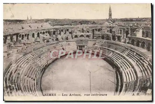 Cartes postales Nimes Les Arenes rue interieure