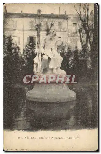 Ansichtskarte AK Nimes Statue d'Alphonse Daudet