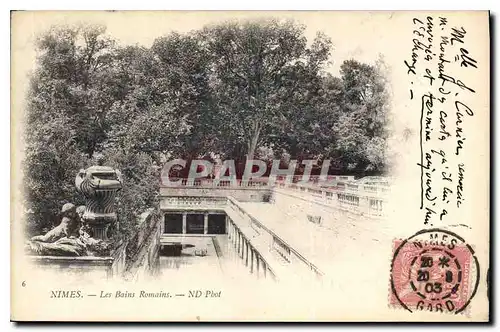 Cartes postales Nimes Les Bains Romains