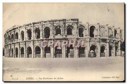 Ansichtskarte AK Nimes vue exterieure des Arenes