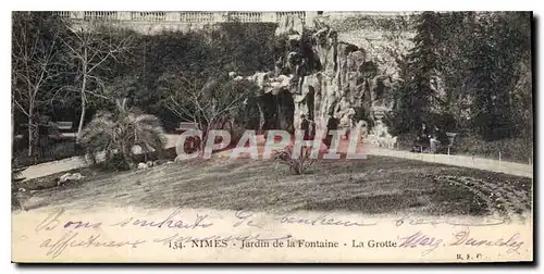 Cartes postales Nimes Jardin de la Fontaine la Grotte