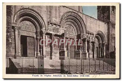 Cartes postales Facade de l'Eglise Abbatiale de Saint Gilles