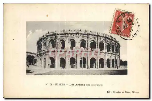 Ansichtskarte AK Nimes Les Arenes vue exterieure