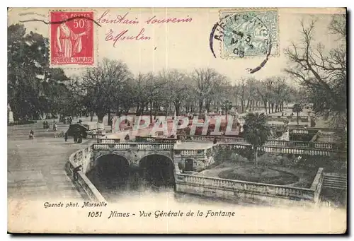 Cartes postales Nimes Vue generale de la Fontaine