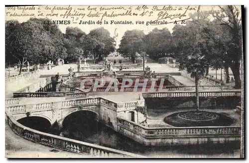 Ansichtskarte AK Nimes Jardin de la Fontaine vue generale