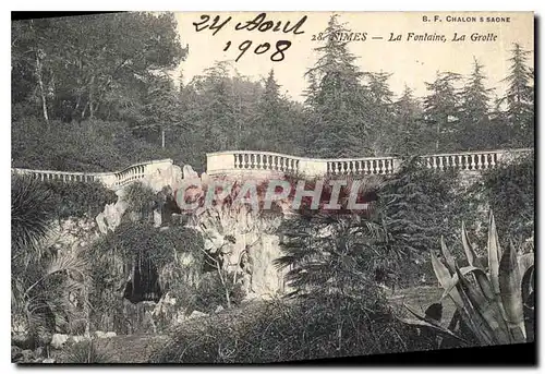 Cartes postales Nimes la Fontaine la Grotte