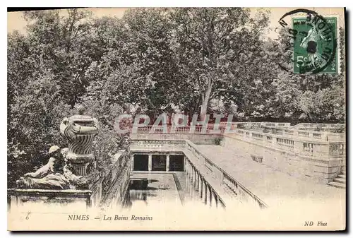 Ansichtskarte AK Nimes Les Bains Romains