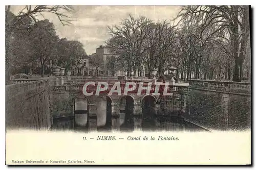 Cartes postales Nimes Canal de la Fontaine