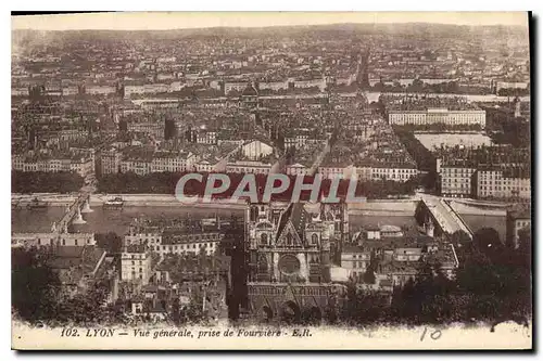 Cartes postales Lyon vue generale prise de Fourviere