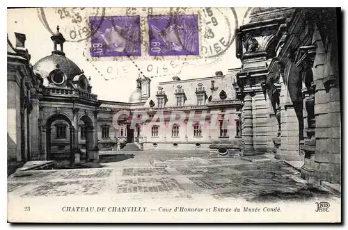 Ansichtskarte AK Chateau de Chantilly Cour d'Honneur et Entree du Musee Conde