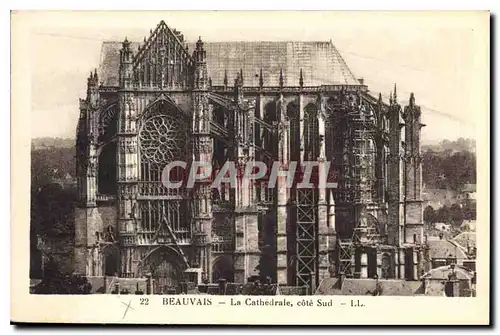 Cartes postales Beauvais la Cathedrale cote sud