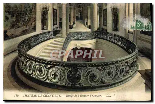 Cartes postales Chateau de Chantilly Rampe de l'Escalier d'honneur