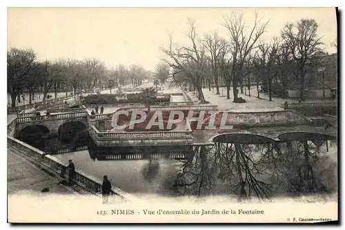 Cartes postales Nimes vue d'emsemble du Jardin de la Fontaine