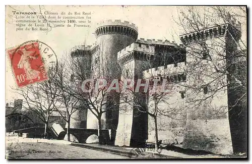 Cartes postales Tarascon Chateau dit du Roi Rene cote de la ville