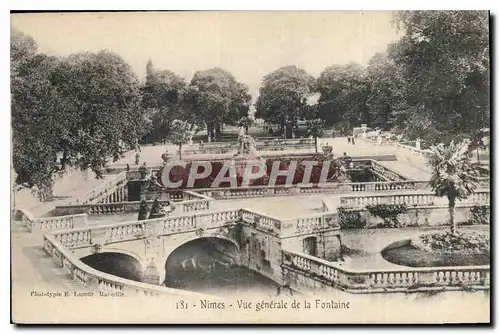 Ansichtskarte AK Nimes vue generale de la Fontaine