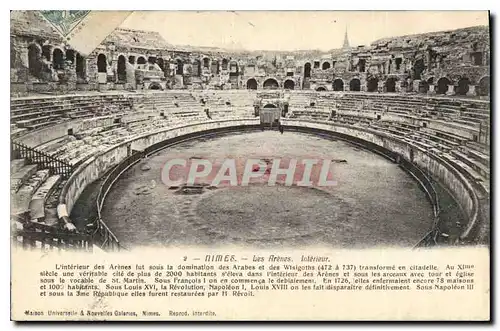 Cartes postales Nimes les Arenes interieur