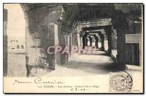 Cartes postales Nimes Les Arenes Galerie du 1er etage