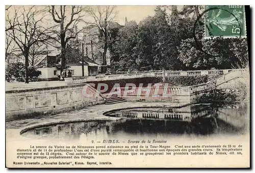 Cartes postales Nimes Source de la Fontaine