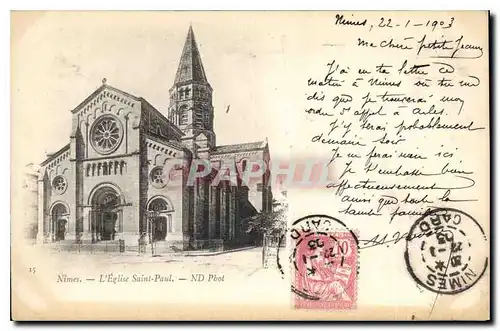 Cartes postales Nimes l'Eglise Saint Paul