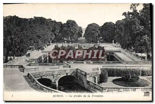 Cartes postales Nimes Le Jardin de la Fontaine