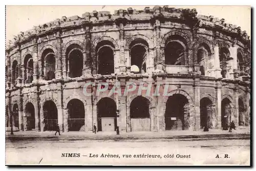 Cartes postales Nimes Les Arenes vue exterieure cote Ouest