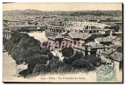 Cartes postales Nimes Vue d'ensemble des Arenes