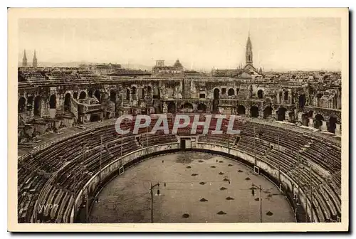 Cartes postales La Douce France Nimes Gard L'Interieur des Arenes