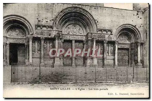 Cartes postales Saint Gilles L'Eglise les trois portails