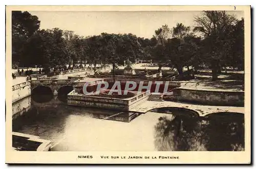 Cartes postales Nimes Vue sur le Jardin de la Fontaine