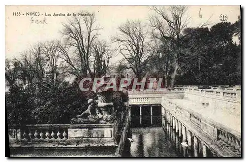 Ansichtskarte AK Nimes Les Jardins de la Fontaine