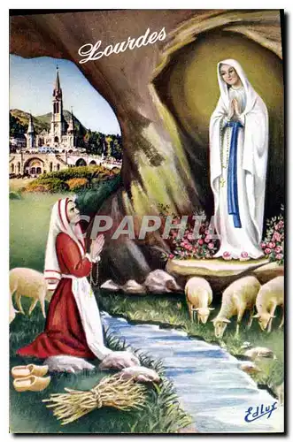 Cartes postales Lourdes L'Apparition