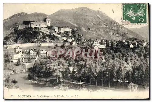 Cartes postales Lourdes Le Chateau et le Pic du Jer