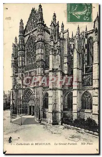 Ansichtskarte AK Cathedrale de Beauvais Le grand Portail