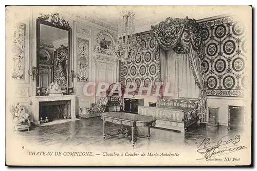 Ansichtskarte AK Chateau de Compiegne Chambre a coucher de Marie Antoinette