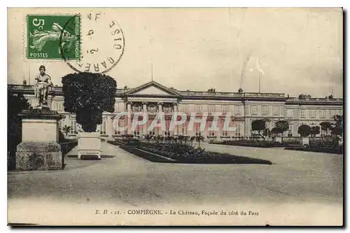 Cartes postales Compiegne Le Chateau Facade du cote du Parc